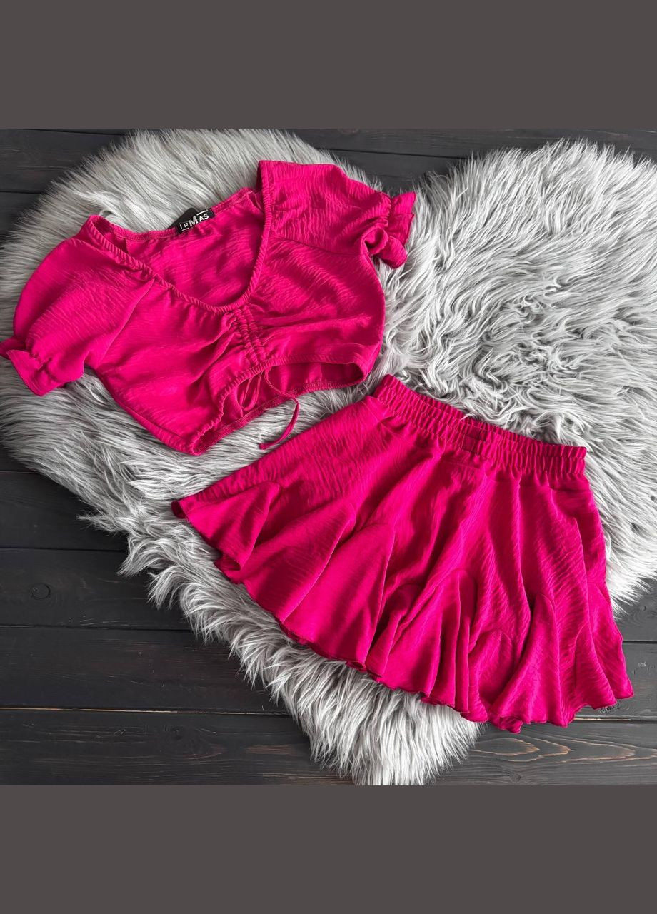 Рожевий літній комплект креп малиновий IRmAS