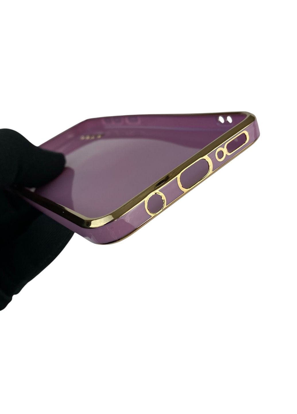 Чохол для Galaxy A30s (SM-A307F) з кільцем MagSafe із золотою окантовкою на самсунг а30с чорничний gs1 Samsung (366228845)