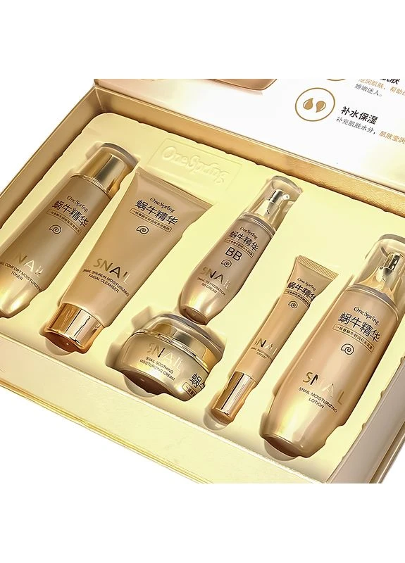 Набор по уходу за лицом Snail Repair&Brightening с муцином улитки 6 в 1 One Spring (394186575)