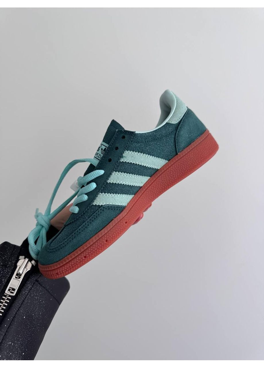 Серые демисезонные кроссовки мужские adidas spezial handball green адидас специал No Brand