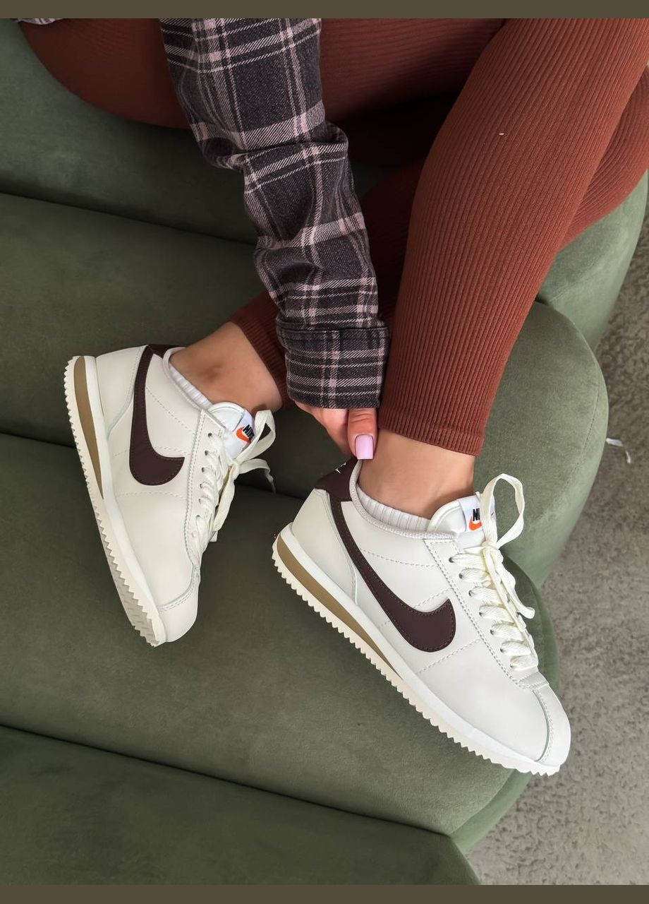 Кросівки жіночі Nike Cortez Beige Brown | Найк Кортез бежеві No Brand бежеві демісезони (347223366)