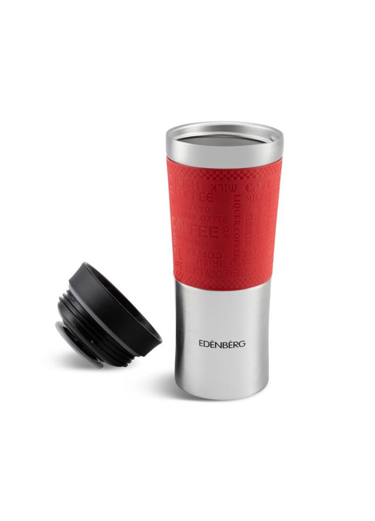 Термокружка EB-633 480 мл Термос чашка Нержавеющая сталь с Силиконовым нескользящим Держателем Edenberg (354823762)