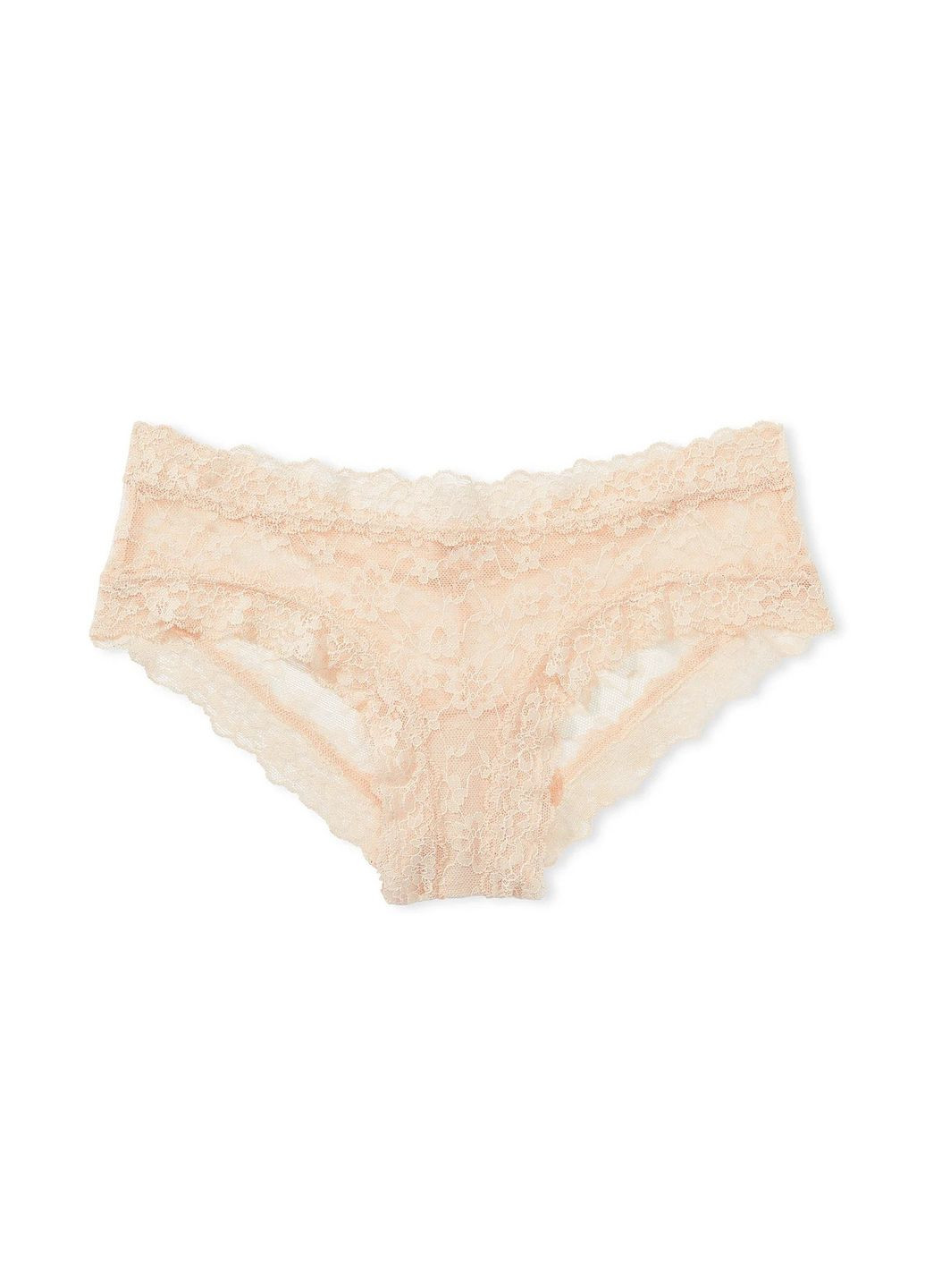 Трусики-чики женские кружевные Lace-Up Cheeky Panty бежевые(2) Victoria's Secret (315028379)