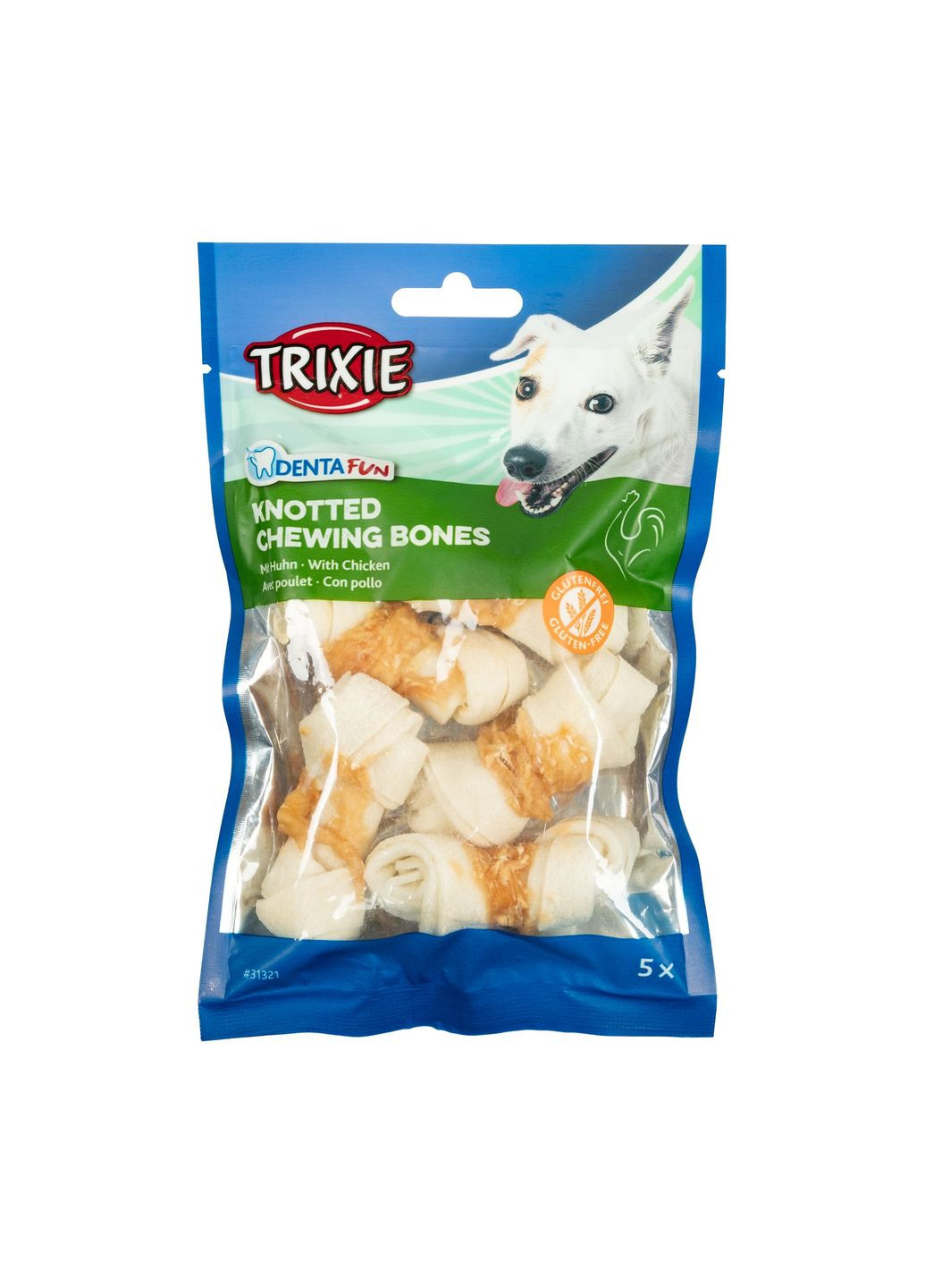 Лакомство Denta Fun Chicken Chewing Bone для собак Кость для чистки зубов с курицей 5 см 70 г/5 шт Trixie (299722151)