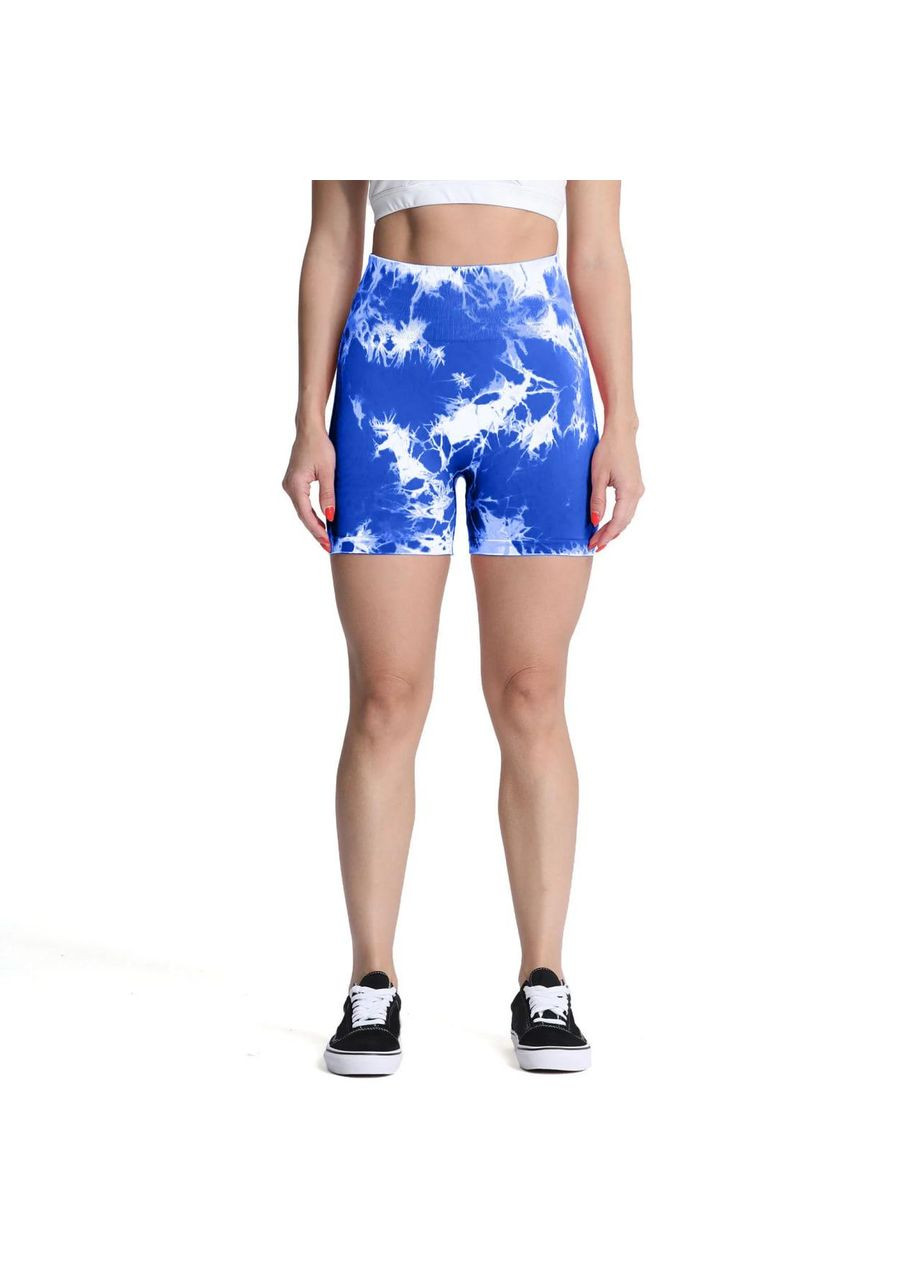 Шорти з мармуровим принтом, голубі з білим, розмір S Trends (330245358)