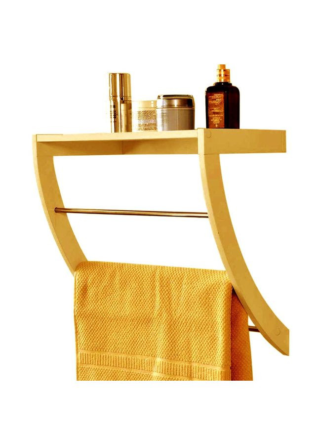 Полиця для ванної з дерева Кандель лимонад (ВНП-004251) No Brand (328090914)