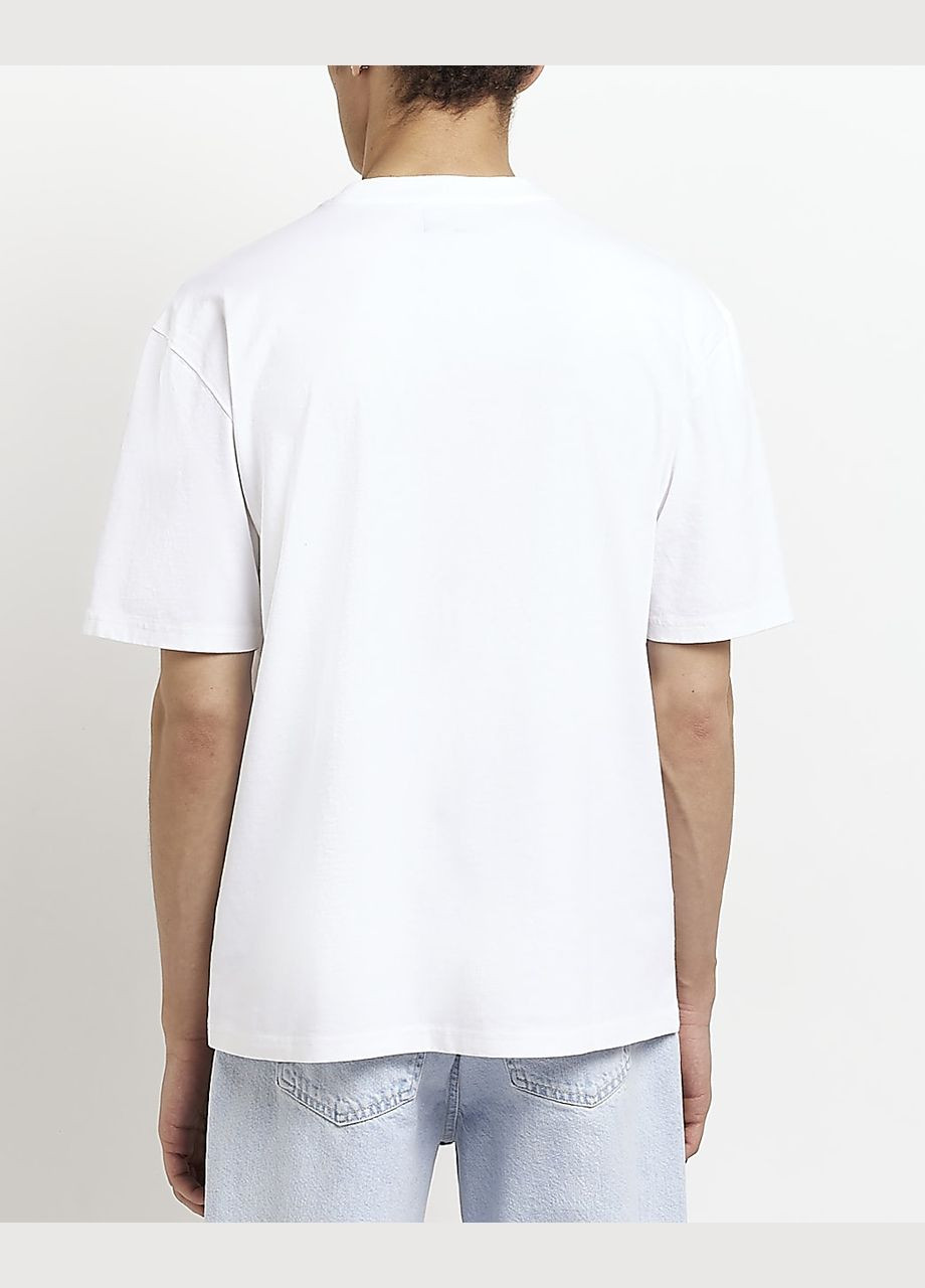 Біла футболка basic,білий з принтом, River Island