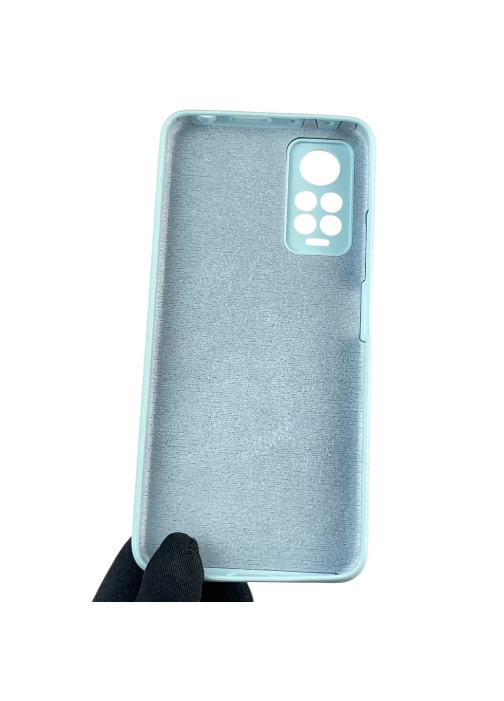 Чехол для Redmi Note 11 Pro 4G силиконовый с микрофиброй на сяоми редми нот 11 про 4г голубой Xiaomi (366386173)