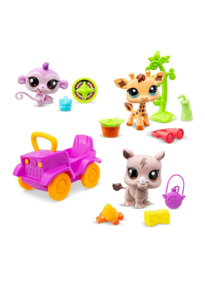 Игровой набор "Сафари" 00524 аксессуары и 3 фигурки Littlest Pet Shop (397098532)