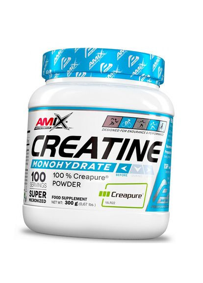 Креатин Моногидрат Креапур, Creatine Monohydrate with Creapure, 300г Без вкуса (31135008) Amix Nutrition (293254385)