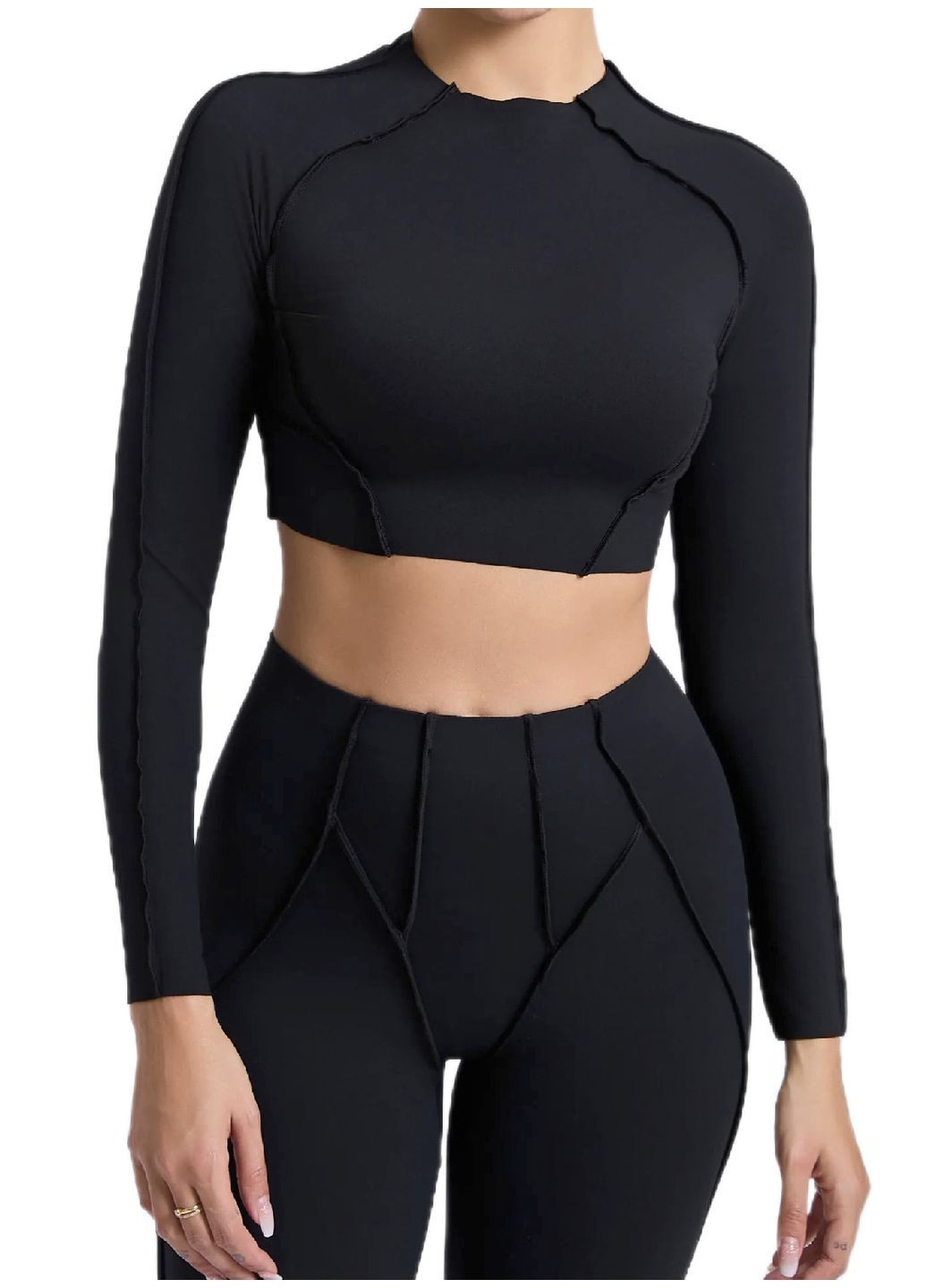 Костюм для фітнесу жіночий лосини та топ з моделюючими швами LILAFIT (353834733)