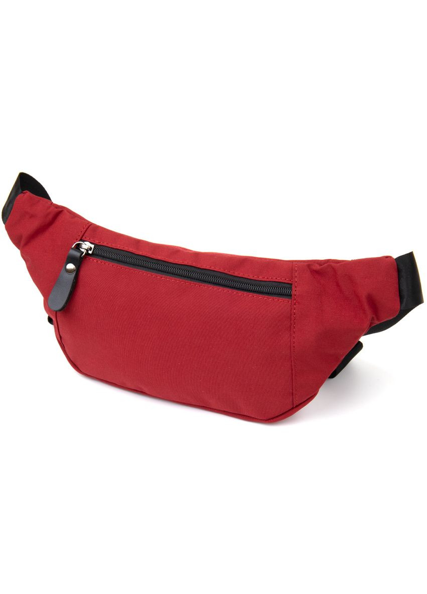 Сумка через плечо женская бананка на пояс тканевая 20639 Красная Vintage (302008054)