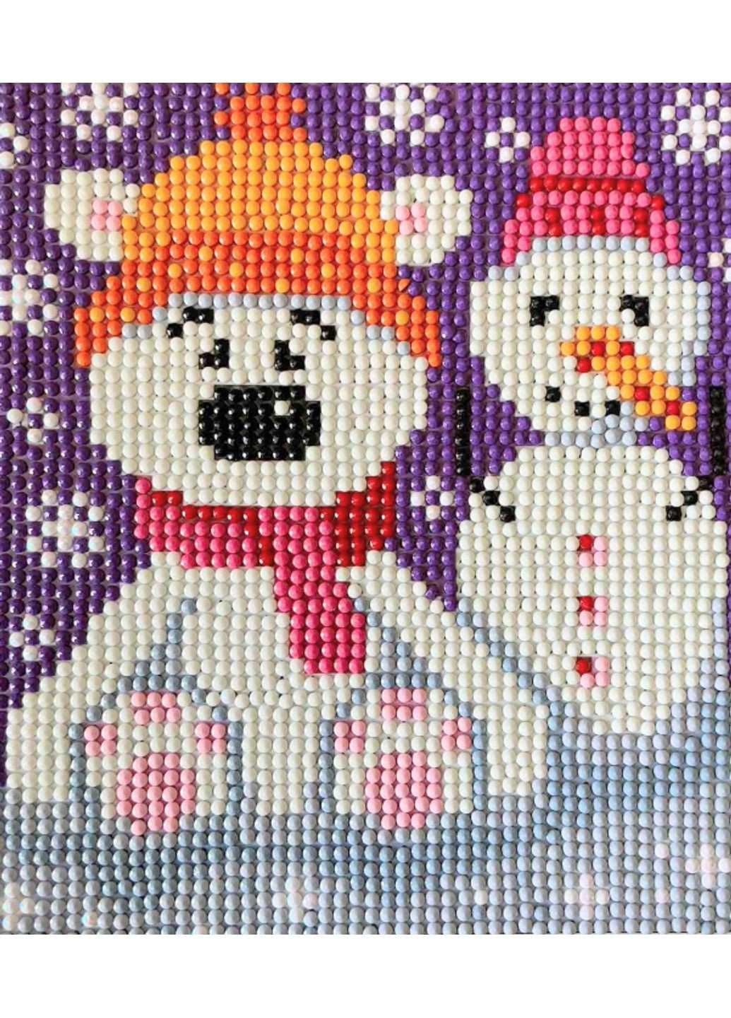 Алмазная мозаика Набор для творчества со стразами Мышка с снеговиком 16*14 см No Brand (332207991)