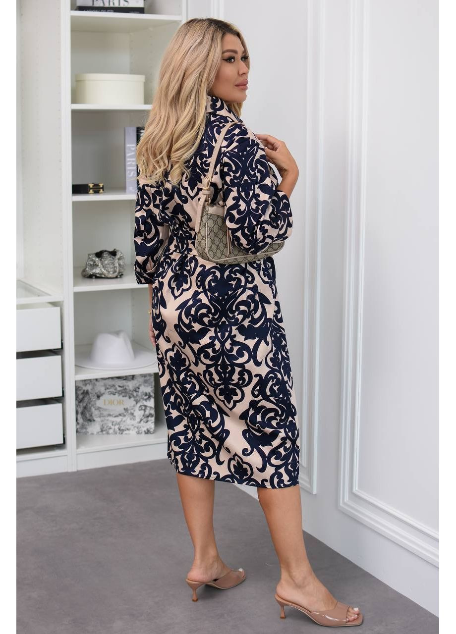 Бежева повсякденний, кежуал жіноча сукня -сорочка сукня-сорочка Style Point однотонна