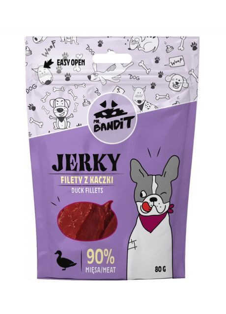 Ласощі із качки для собак Jerky, 80 гр (5902414206380) Mr. Bandit (362561267)