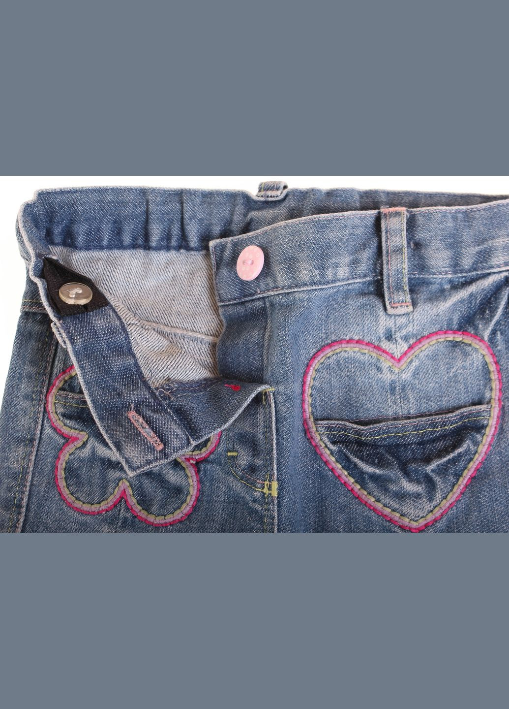 Синие демисезонные брюки джинсовые 4704 Aziz Bebe