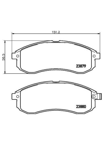 Колодки гальмівні дискові комплект передні Hella (362091654)