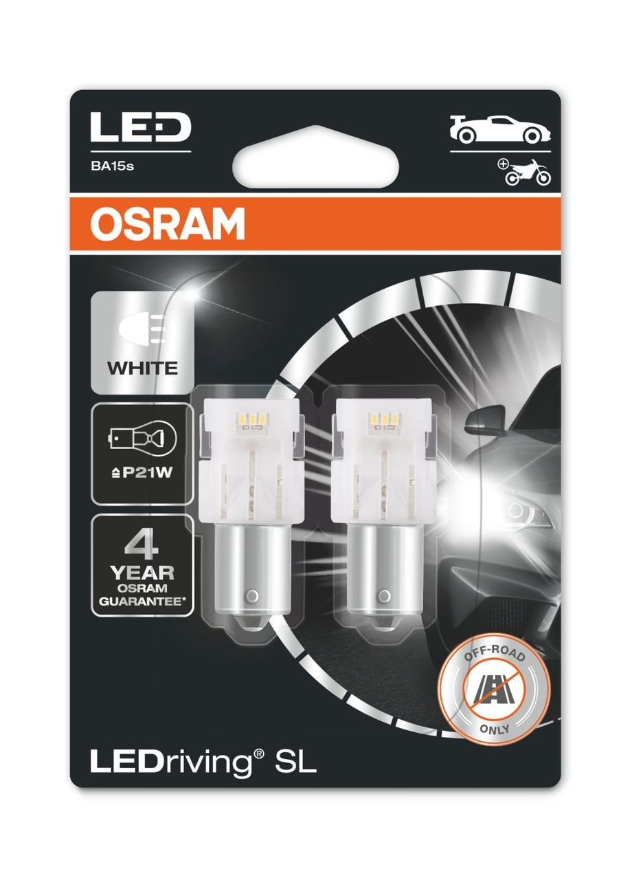 Комплект світлодіодних ламп LEDriving SL 7506DWP-02b P21W 12V BA15s 6000K 2шт. Osram (361869787)