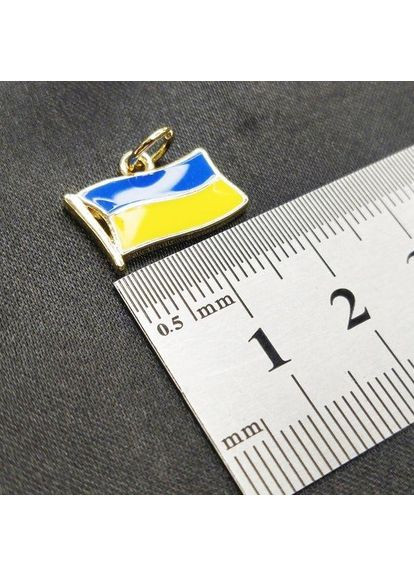 Подвеска "Знамя Украины" 12х16 мм, цвет золото (гиппоаллергенный сплав) Plus-plus (352744614)