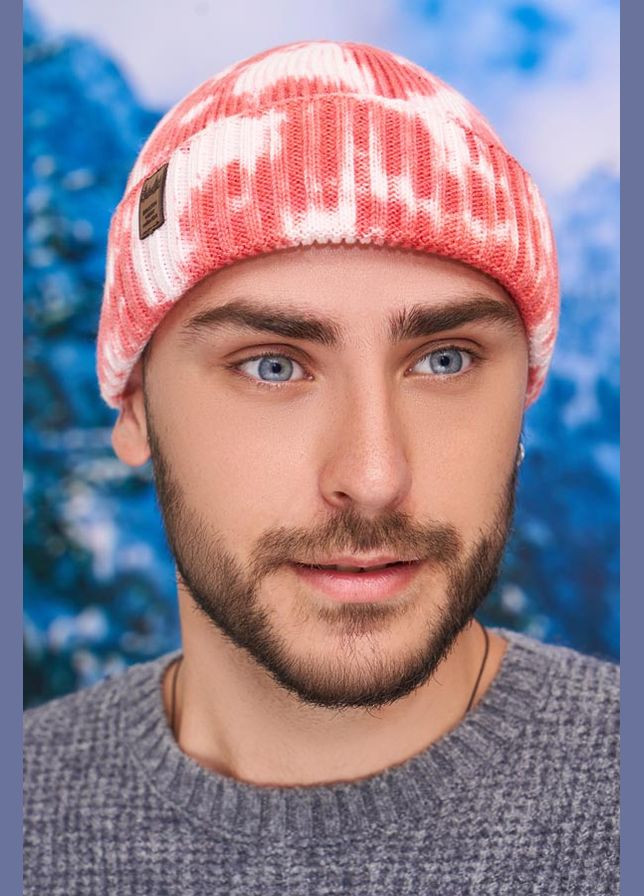 Короткая мужская шапка в расцветке тай-дай Braxton (324219064)