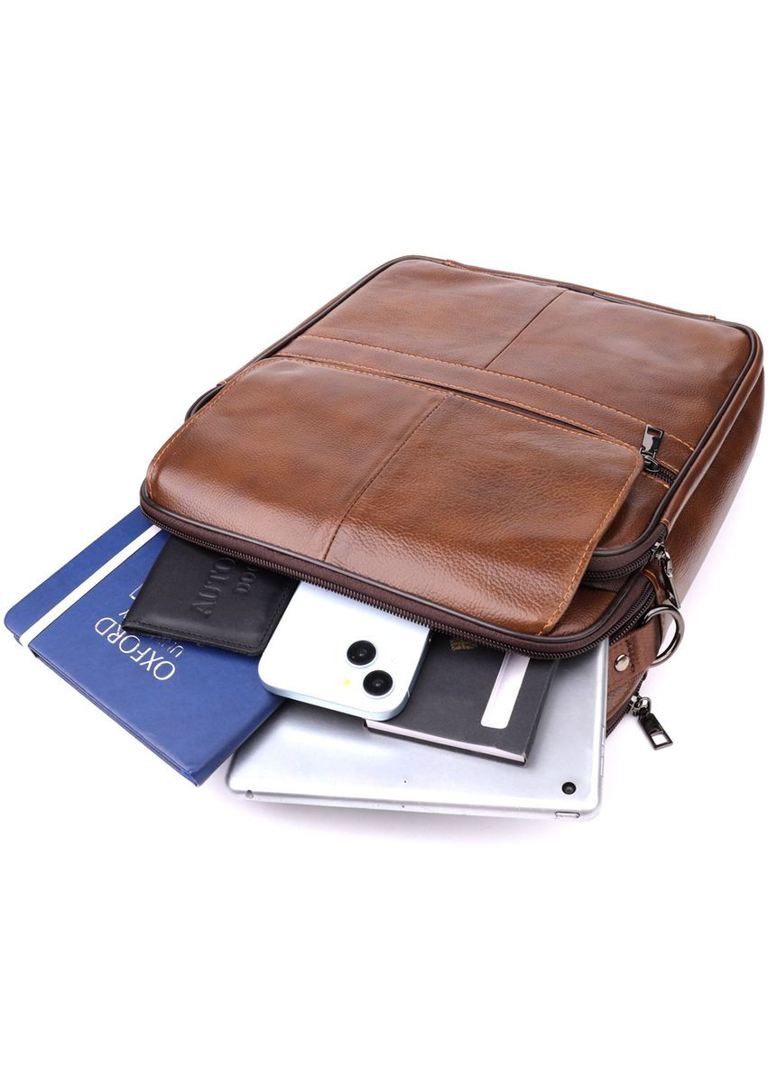 Сумка для чоловіків з ручкою для перенесення в руці з натуральної шкіри 23028 Vintage (348430320)