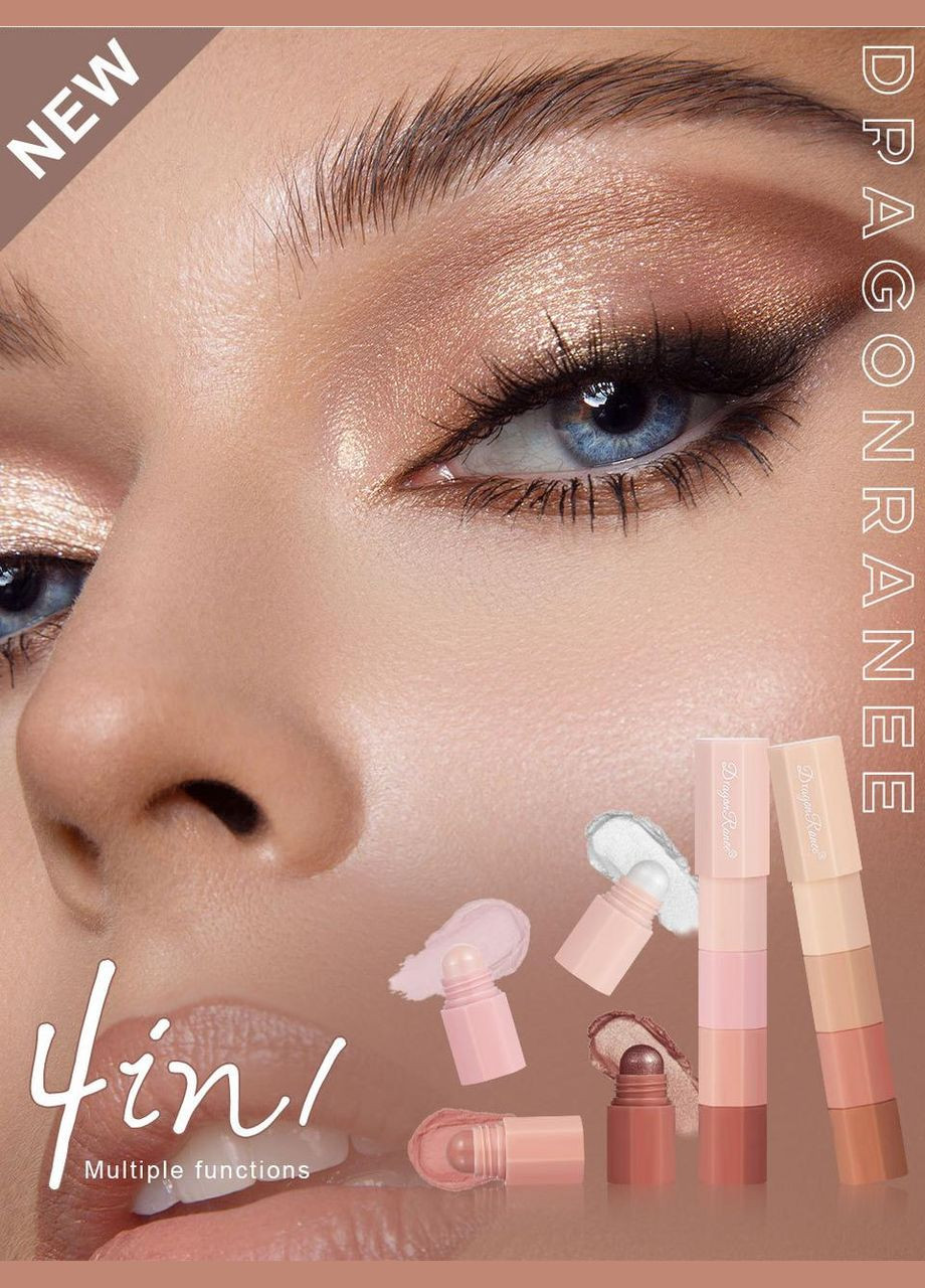 Тіні для повік 4 в 1 Eye Shadow Stick Multi Functional A Dragon Ranee (315424338)