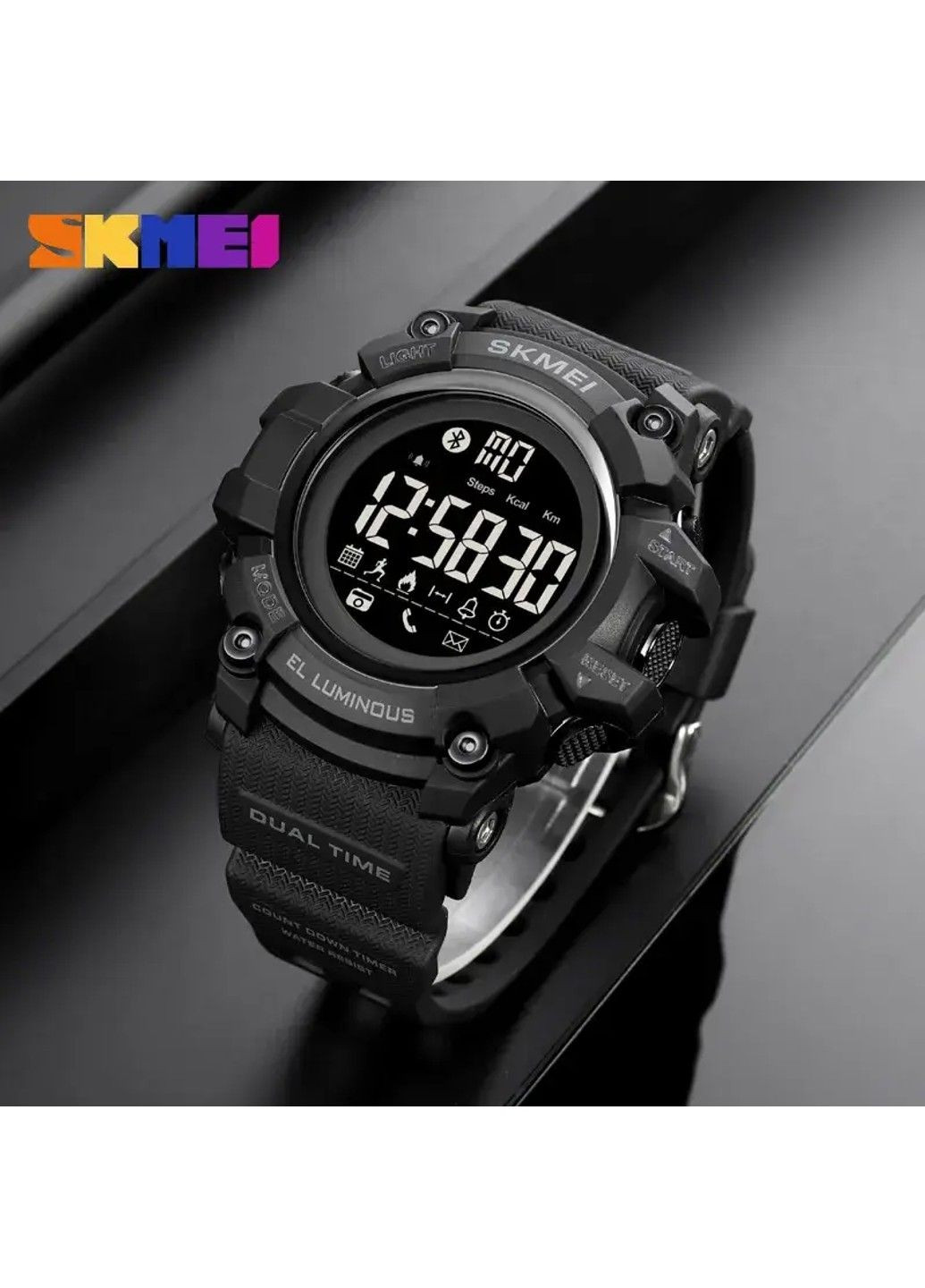 Спортивные наручные смарт-часы 2053 (Черный) Skmei (314483688)