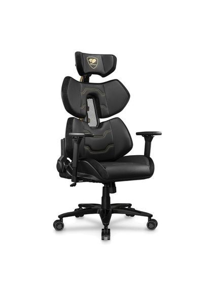 Кресло игровое TERMINATOR ELITE GOLD, кожзаменитель Hyper-Dura, каркас из армированного волокна (PAFRP), черный с золотым Cougar (333824578)