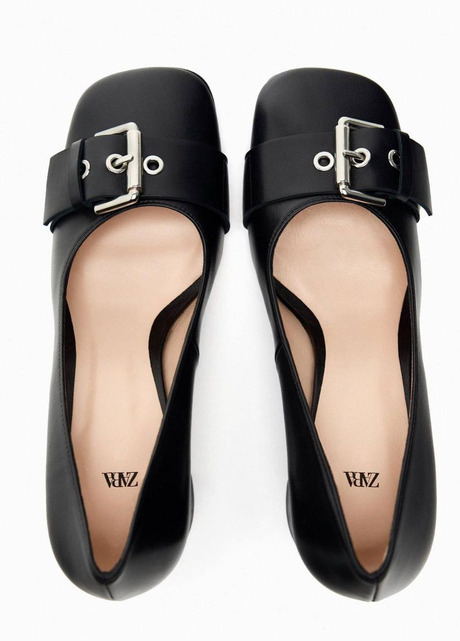 Zara Кожаные туфли черный з, испания — (334693140)