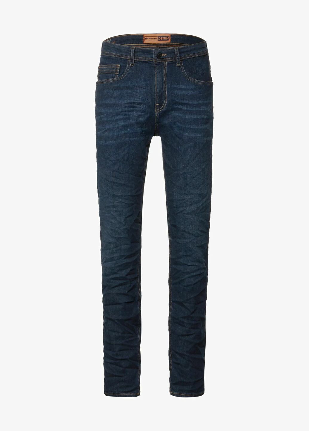 Темно-синие демисезонные джинсы Straight leg jeans 375993 Street One