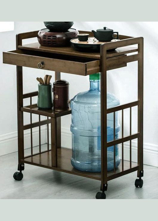 Сервірувальний столик з дерева Свенборг капучино (ЄТК-001209) No Brand (327860603)