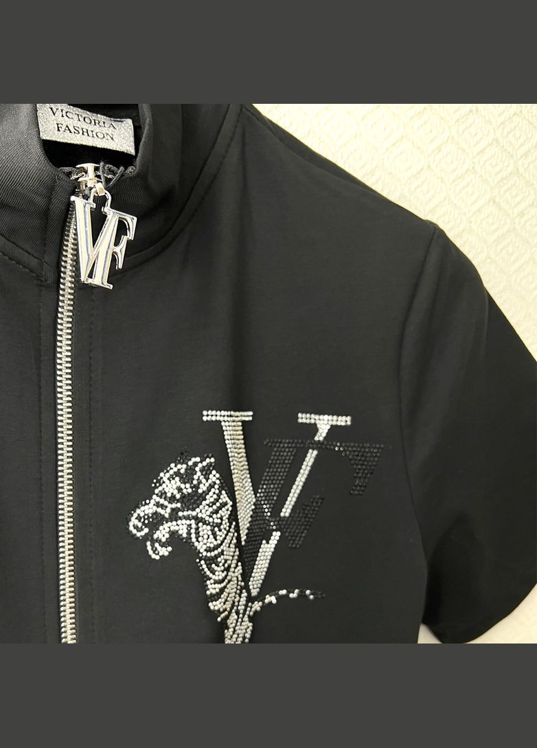 Женский черный комбинезон со стразами, PAPARAZZI FASHION (337118474)