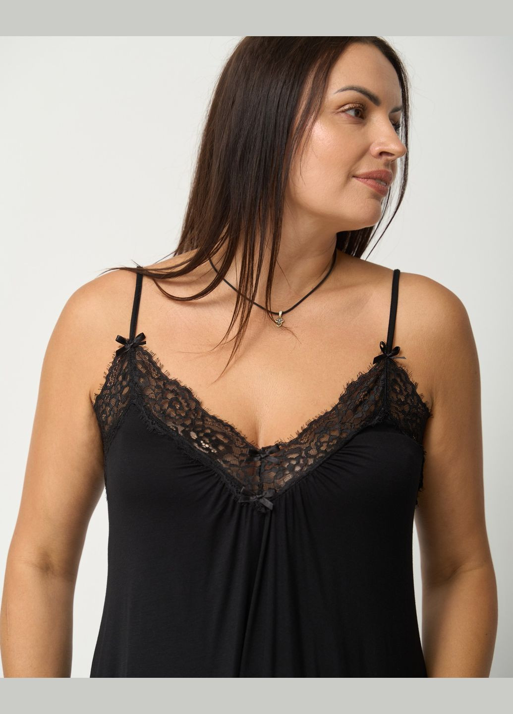 Віскозна сорочка на бретельці Nicoletta (304369459)