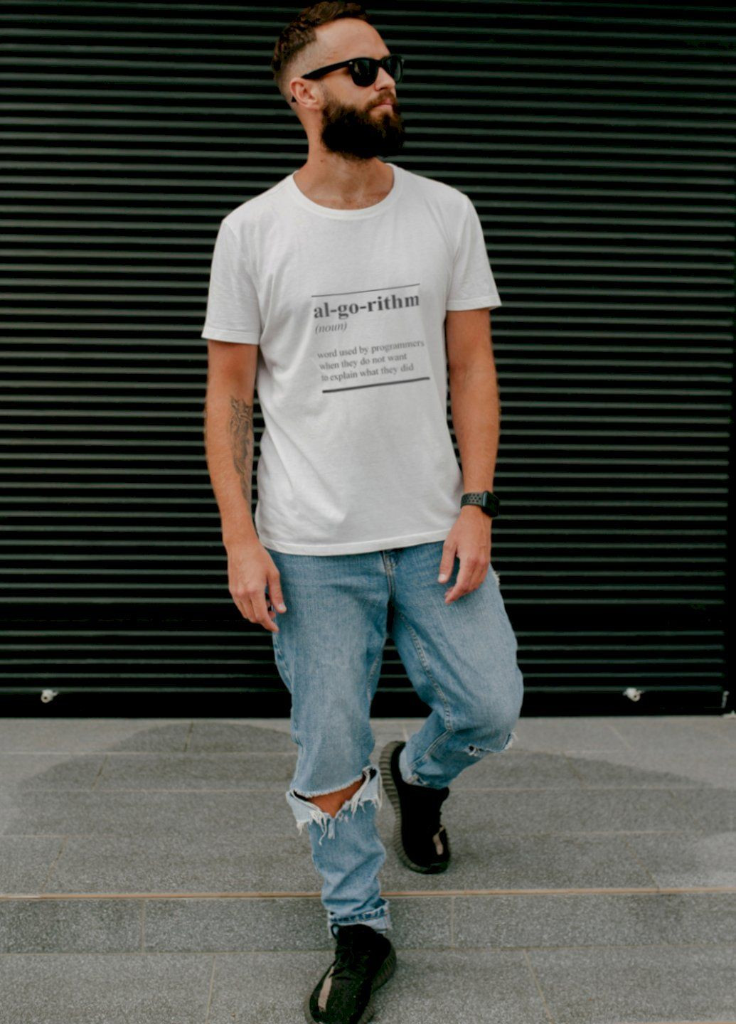 Біла футболка біла чоловіча ctrl+ "al-go-rithm" Ctrl+
