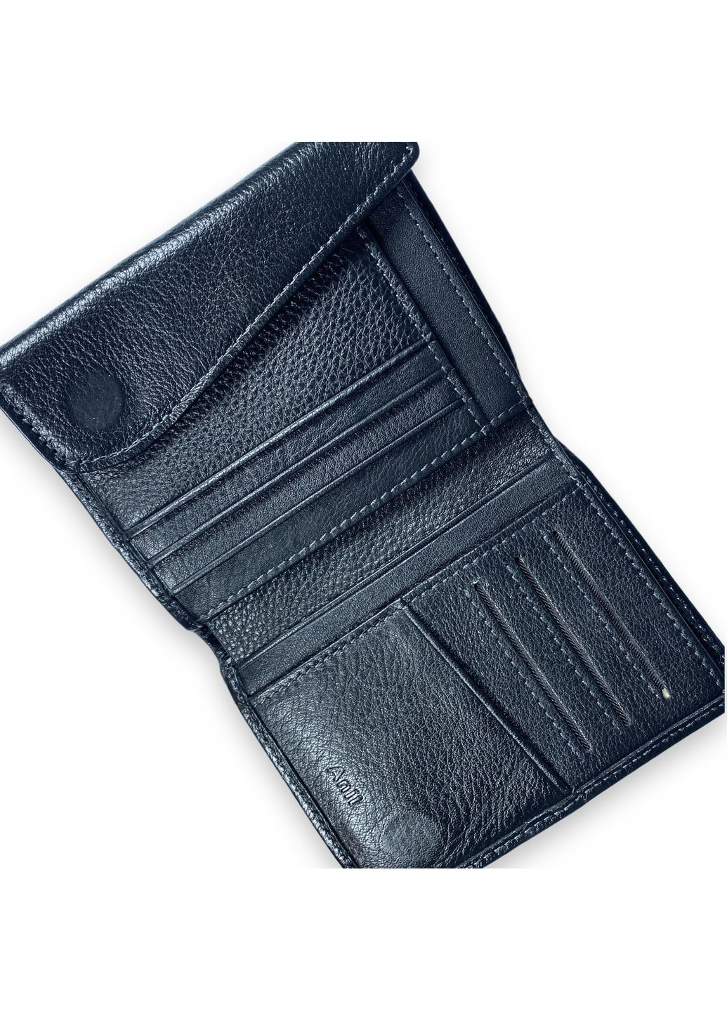 Чоловічий гаманець шкіряний 2 відділи для купюр 12 для карток монетниця розмір: 12*10*2 см чорний Anil (266911514)