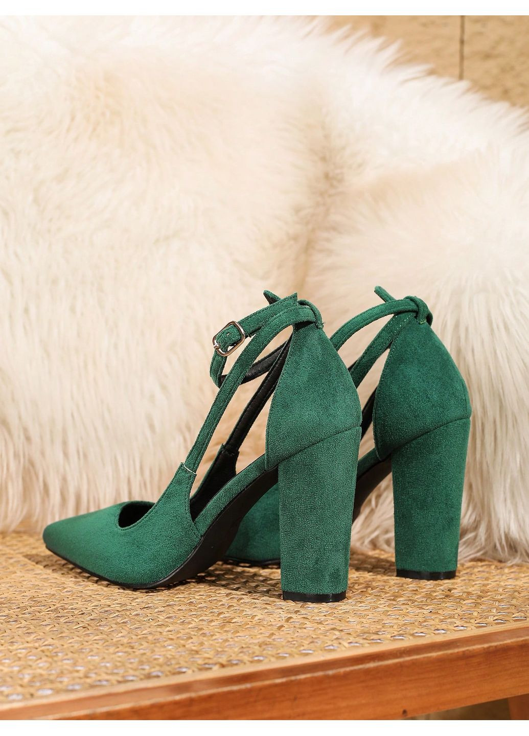 SHEIN Туфли на каблуке изумрудный з, китай — демисезон (361341240)