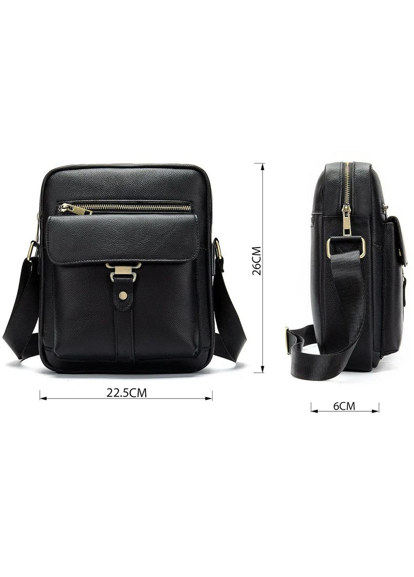 Сумка стильна чоловіча 14649 Чорна Vintage (366880931)