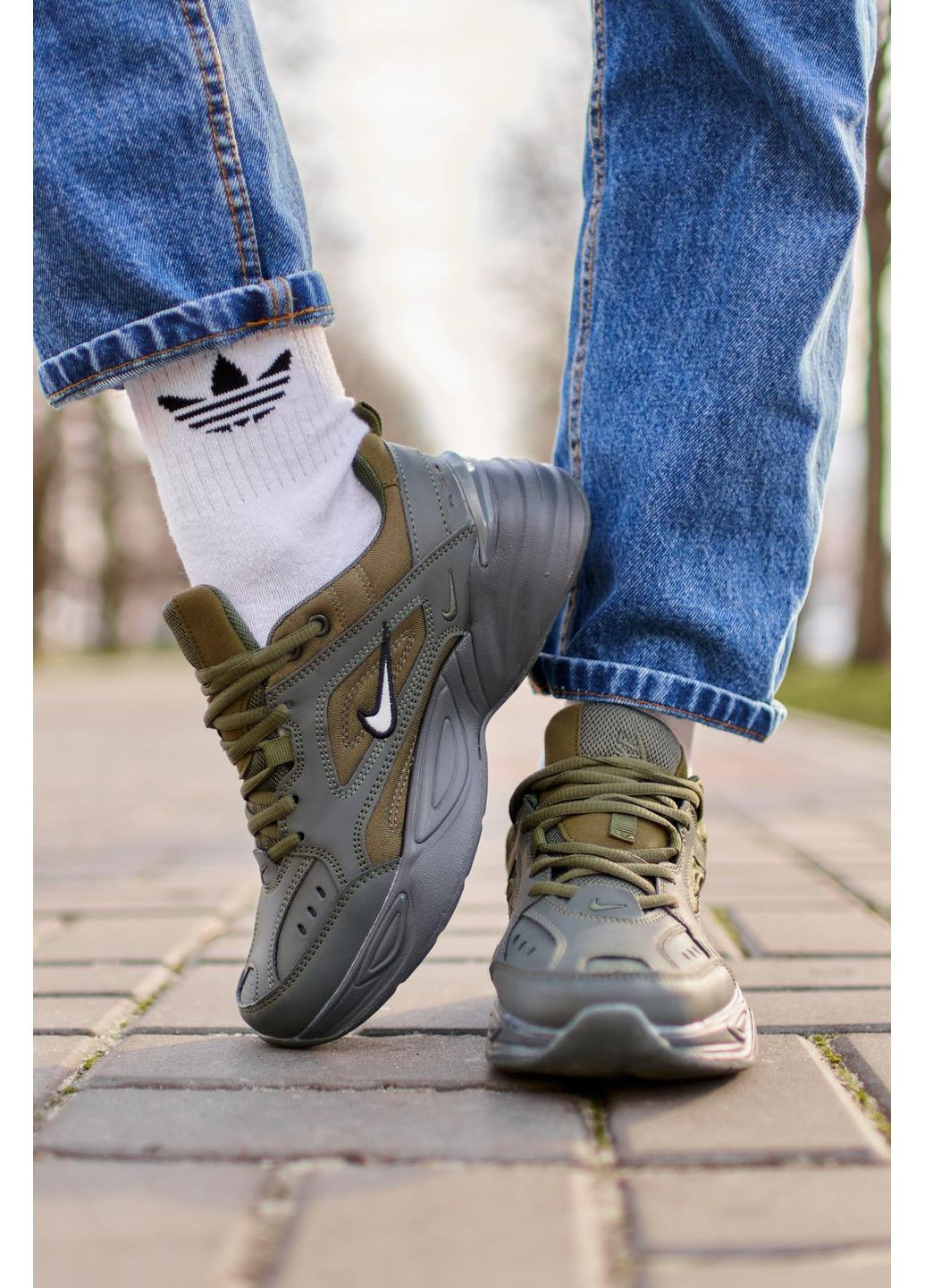 КРОССОВКИ ЖЕНСКИЕ NIKE M2K TEKNO GREEN 2.0 НАЙК М2К ТЕКНО No Brand серые демисезоны (367172754)