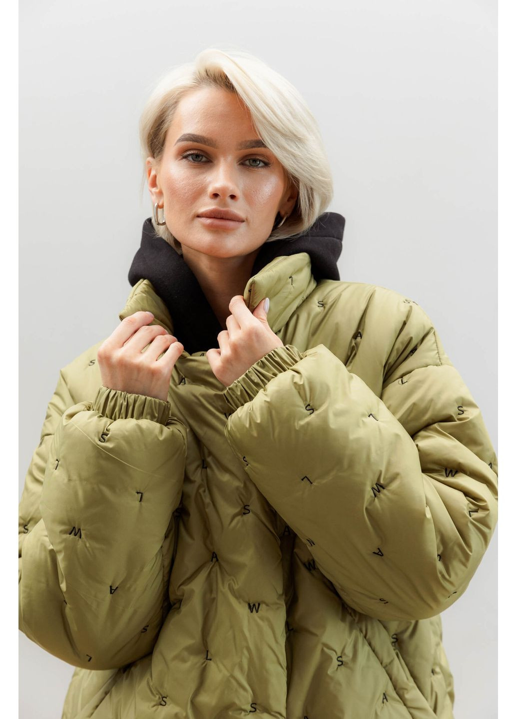 Фисташковая демисезонная куртка-рубашка 2084.5479 Seventeen
