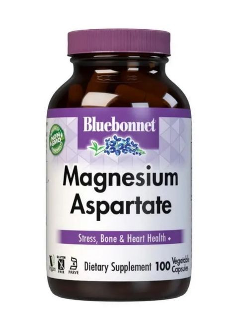 Magnesium Aspartate 100 Veg Caps Bluebonnet Nutrition (294058467)