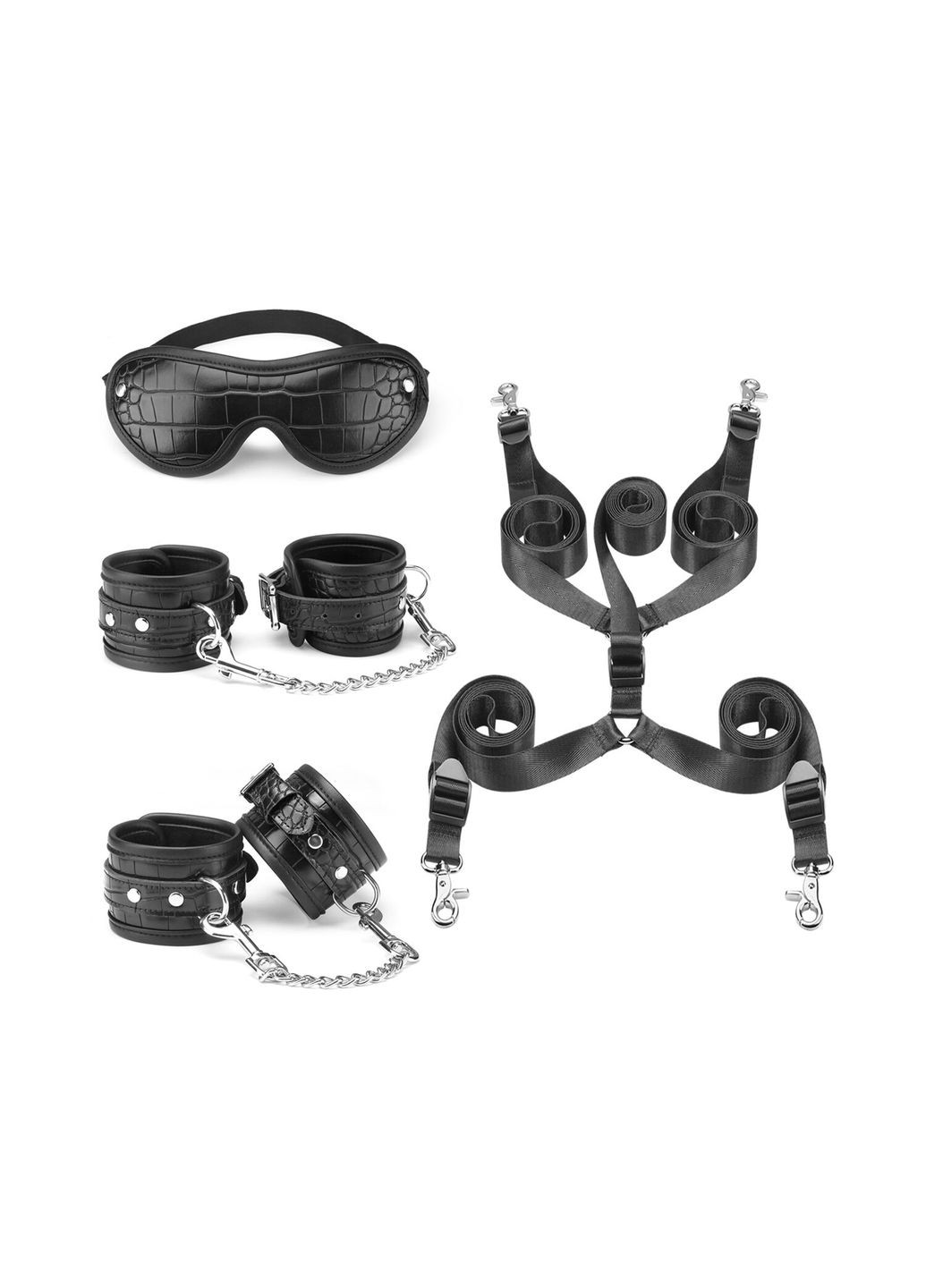 Набор для фиксации на кровати Temptation Underbed Mattress Restraint Kit + маска Liebe Seele (335394303)