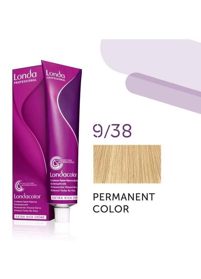Фарба для волосся Permanent Color Extra Rich Creme 9/38 (light blonde gold pearl) 60мл Londa Professional (299317285)
