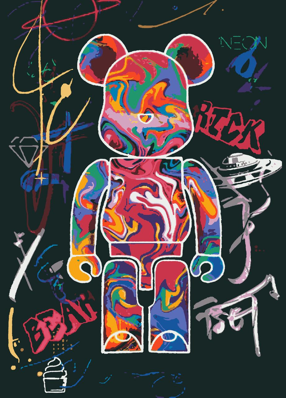 Комплект картин за номерами Graffiti fan (ITR-069) 2 шт в наборі Riviera Blanca (303135898)