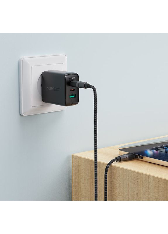 Кабель Type-C to Type-C 3A, 60W, 1.2m, silicone, zinc connectors, (6974316283119) Acefast C10-03 (367268558)