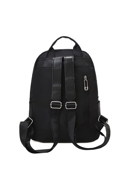 Жіночий чорний рюкзак із тканини з брелоком КиП (270016502)