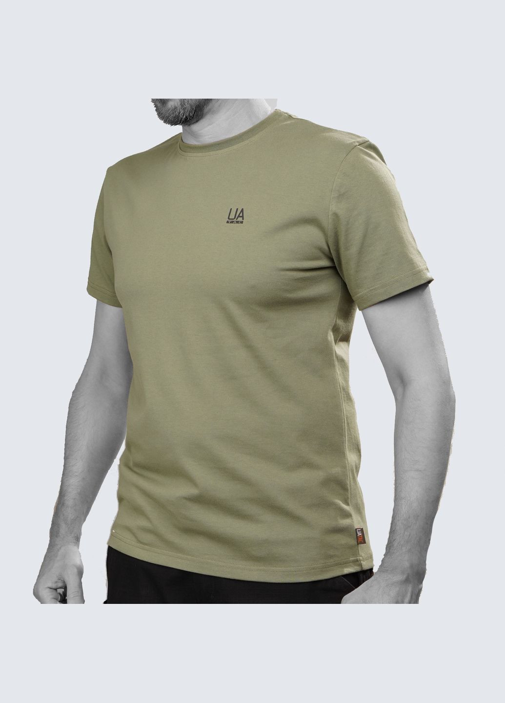 Футболка літня Хакі з принтом UA | UATAC (316086431)