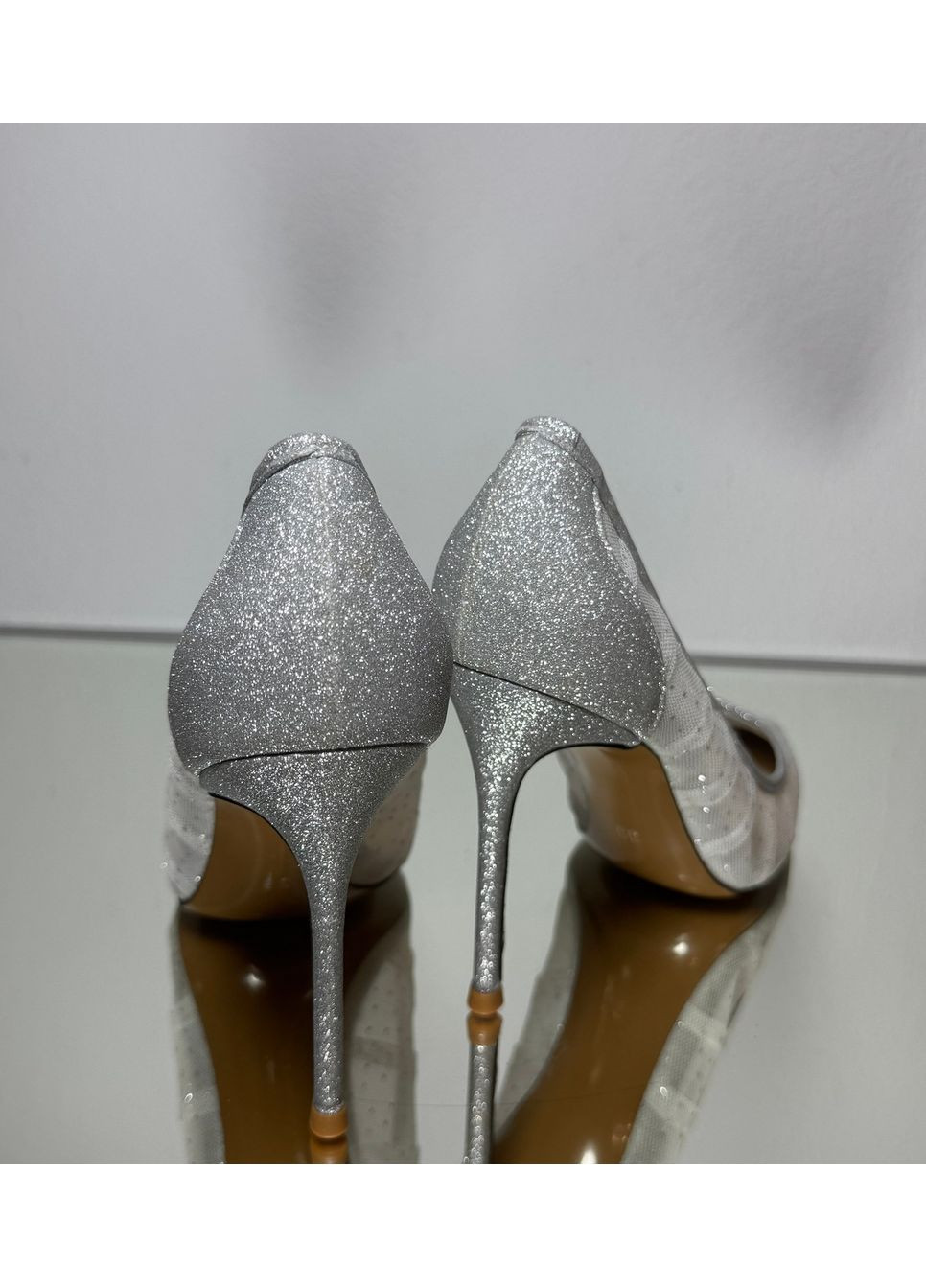 No Brand Женские туфли праздничные с глиттером, Серебро цвет лодочки серебряный з текстиль, — лето (351394493)