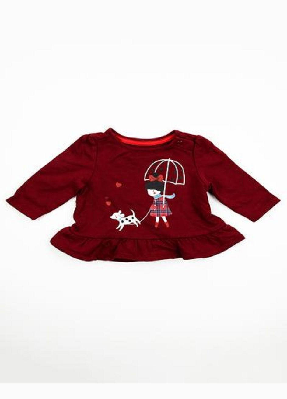 Бордовое платье Place (296213670)