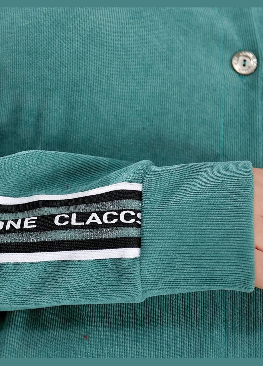 Женский вельветовый спортивный костюм батал на пуговицах зеленый повседневный комфортный для большого размера Bonita Спортивний костюм (322994603)