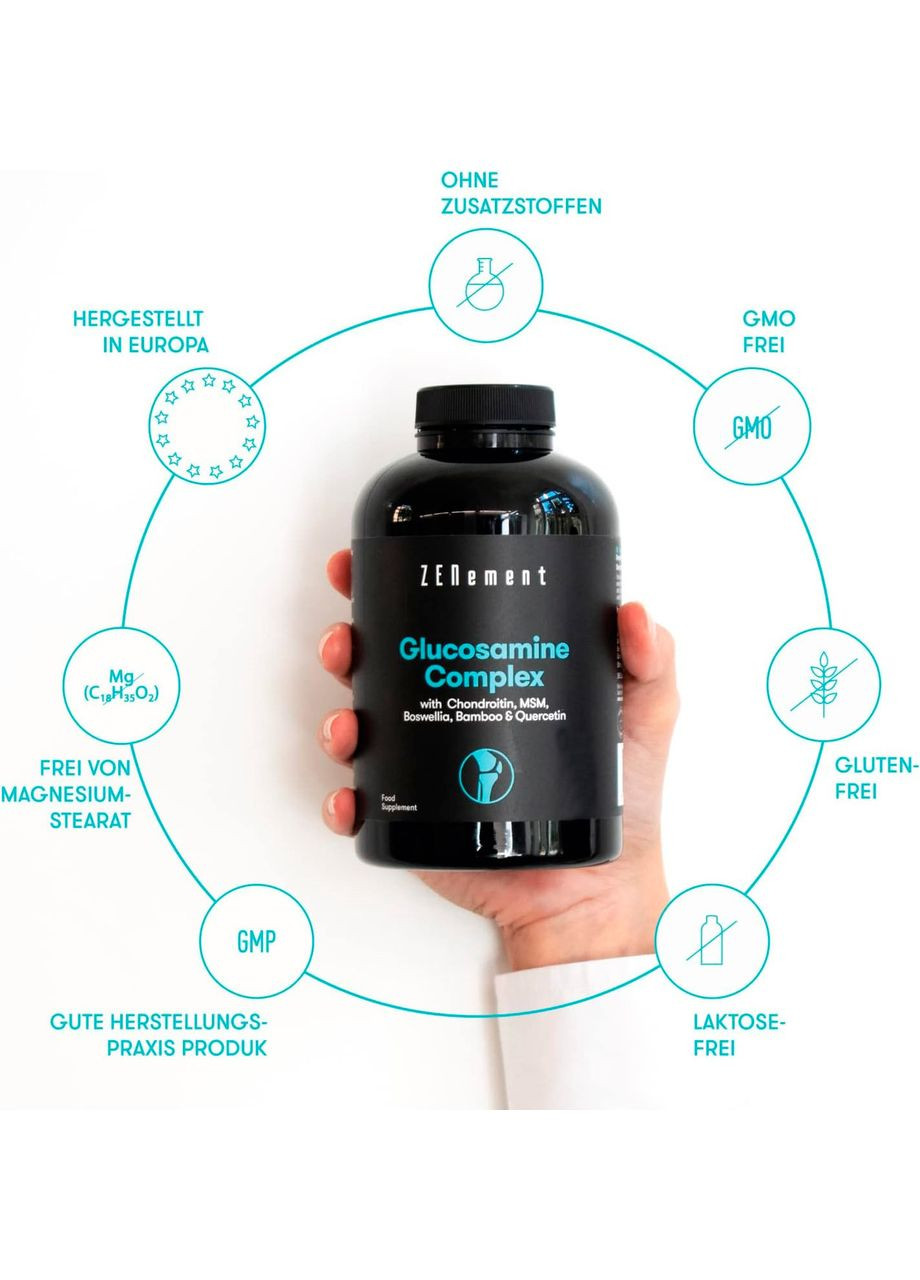 Комплекс глюкозаміну з хондроїтином 180 капсул Zenement (299717626)